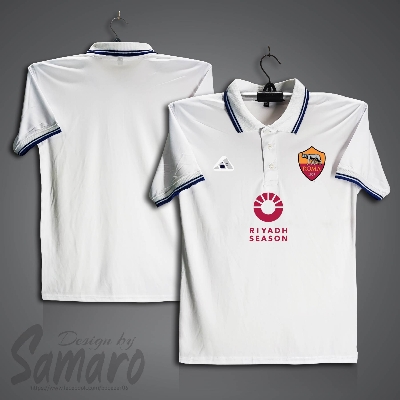 Picture of AS Roma Short Sleeve Polo Football Jersey For Men - PP Micro Collar Polo Jersey - Roma Jersey