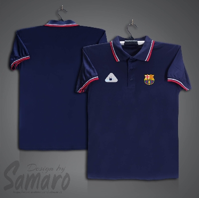 Picture of Barcelona Short Sleeve Polo Football Jersey For Men - PP Micro Collar Polo Jersey - Barcelona Jersey