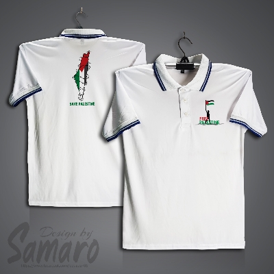 Picture of Free Palestine Short Sleeve Polo Jersey For Men - PP Micro Polo T Shirt For Men - Free Palestine Jersey