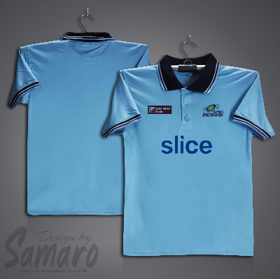Picture of Mumbai Short Sleeve IPL Polo Cricket Jersey For Men - PP Micro IPL Polo Jersey - MI IPL Jersey