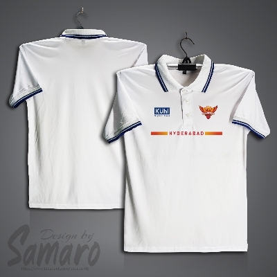 Picture of SunRisers Hyderabad Short Sleeve IPL Polo Cricket Jersey For Men - PP Micro IPL Polo Jersey - SRH IPL Jersey