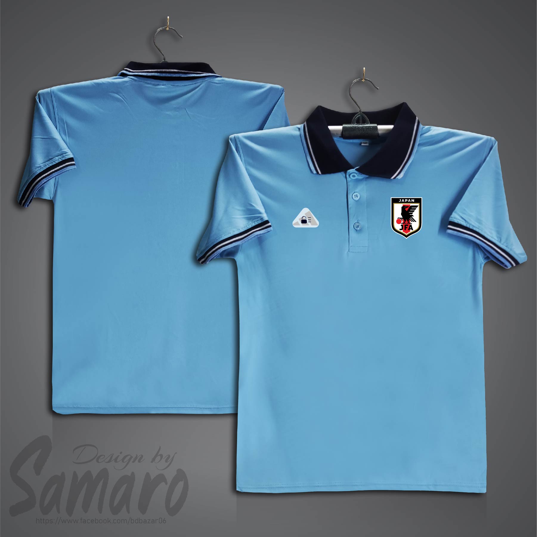 Picture of Japan Short Sleeve Polo Football Jersey For Men - PP Micro Collar Polo Jersey - Japan Football Jersey