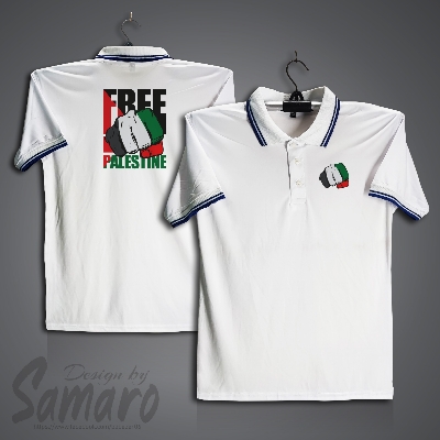 Picture of Free Palestine Short Sleeve Polo Jersey For Men - PP Micro Polo T Shirt For Men - Free Palestine Jersey