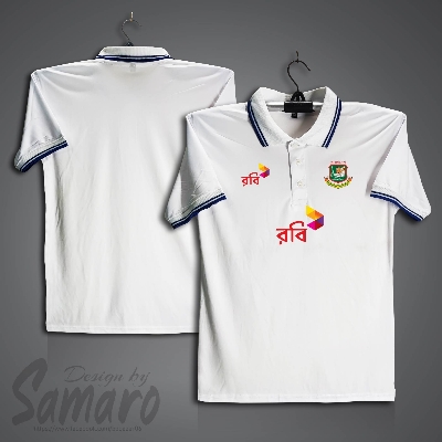 Picture of Bangladesh Short Sleeve Polo Cricket Jersey For Men - Bangladesh Test Jersey - Bangladesh Cricket Jersey