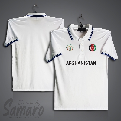 Picture of Afghanistan Test Short Sleeve Polo Cricket Jersey For Men - PP Micro Collar Polo Jersey - Afghanistan Cricket Jersey