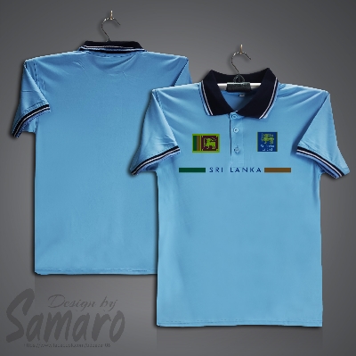Picture of Sri Lanka Short Sleeve Polo Cricket Jersey For Men - PP Micro Collar Polo Jersey - Sri Lanka Cricket Jersey