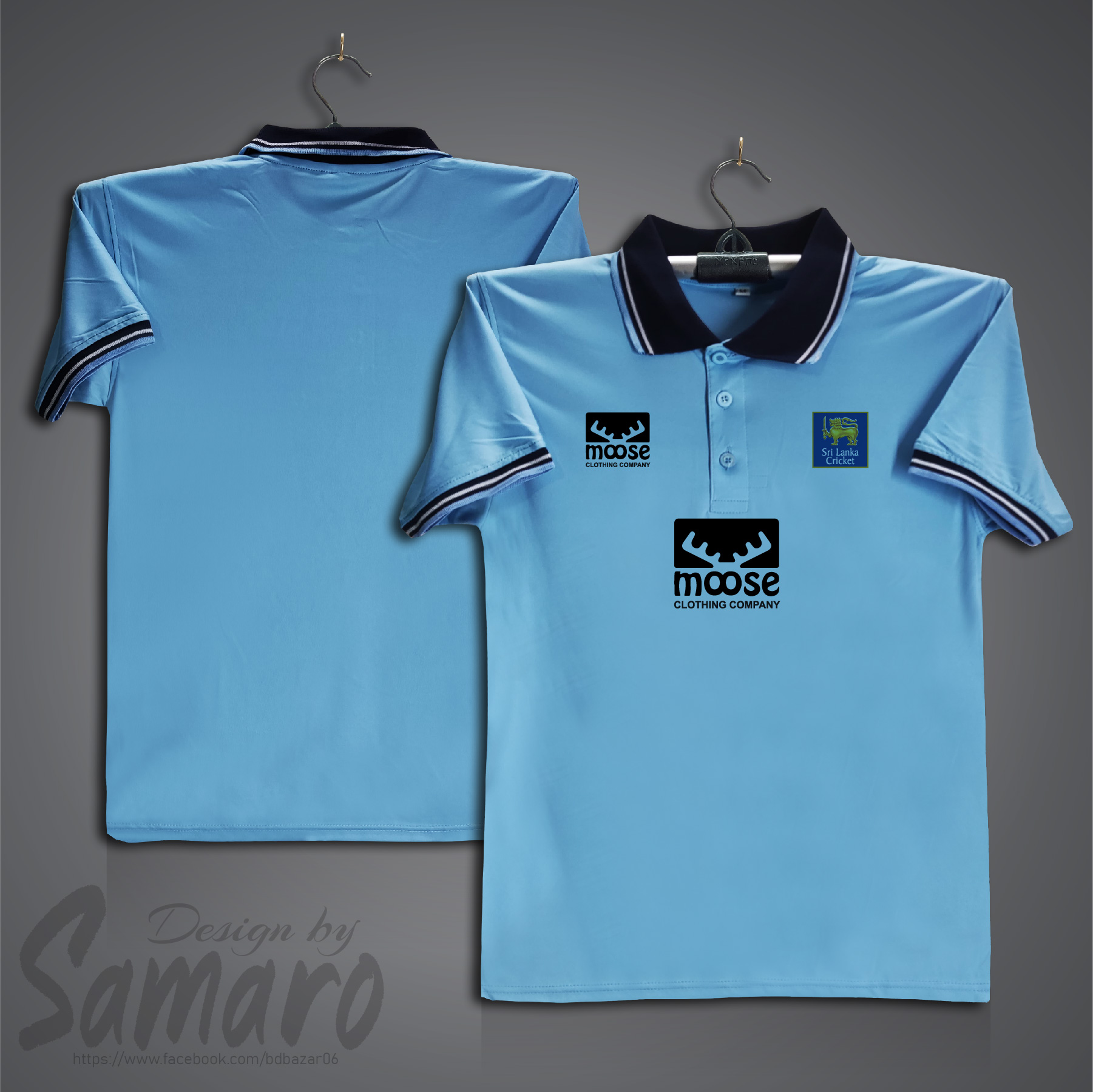 Picture of Sri Lanka Test Short Sleeve Polo Cricket Jersey For Men - PP Micro Collar Polo Jersey - Sri Lanka Cricket Jersey