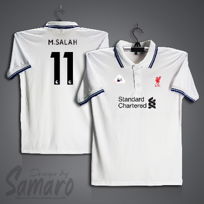 Picture of Mohamed Sala 11 Jersey - Liverpool Short Sleeve Polo Football Jersey For Men - M. SALAH 11 Polo Jersey - Liverpool Jersey