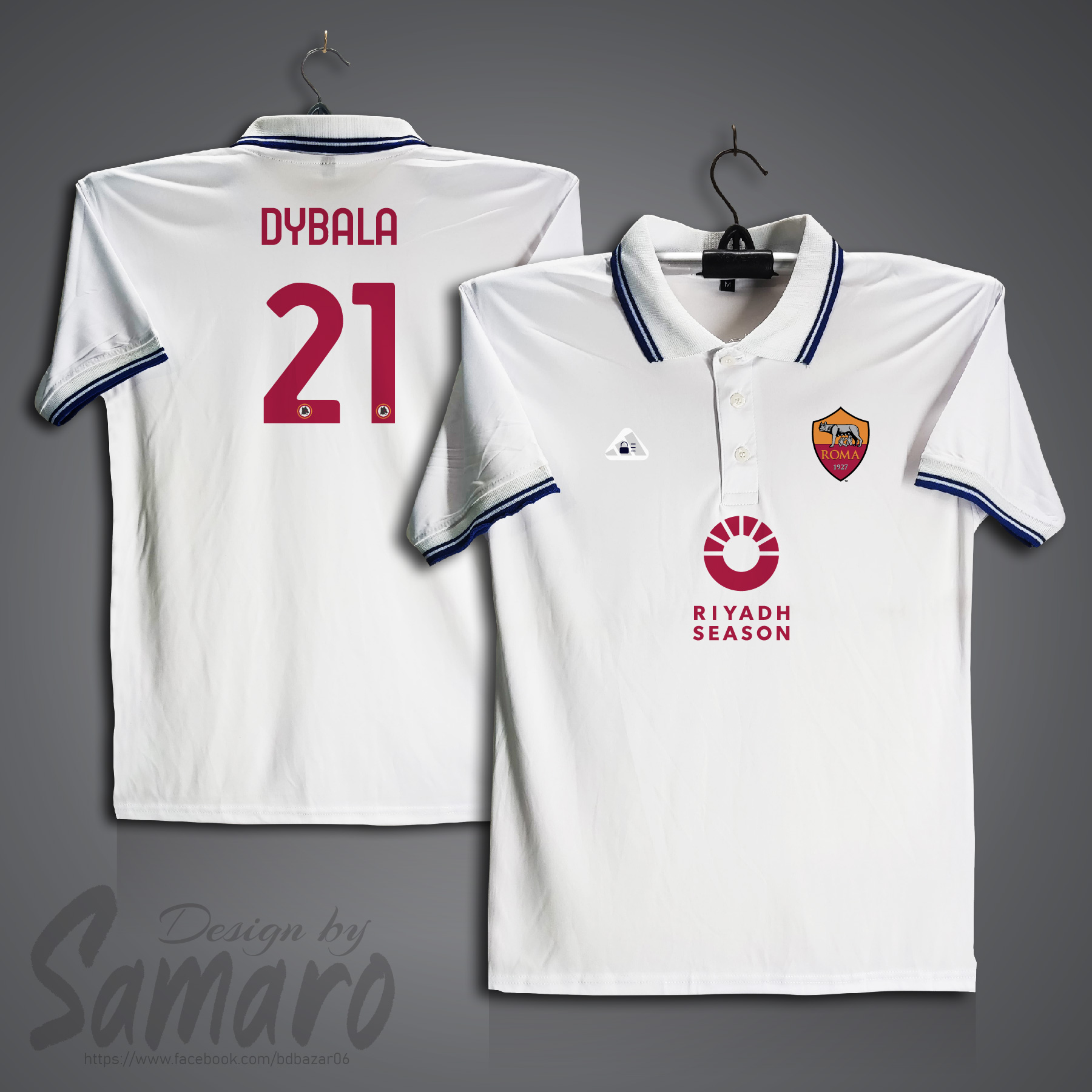 Picture of AS Roma Short Sleeve Polo Football Jersey For Men - DYBALA 21 Polo Jersey - Roma Jersey