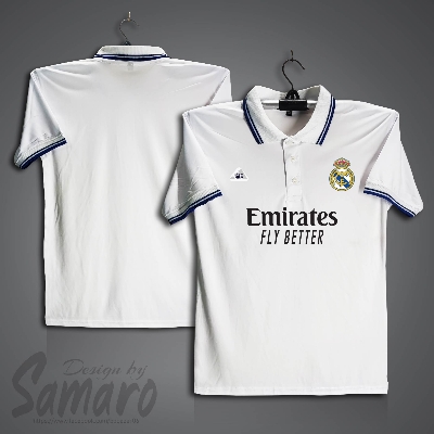 Picture of Real Madrid Short Sleeve Polo Football Jersey For Men - PP Micro Collar Polo Jersey - Real Madrid Jersey