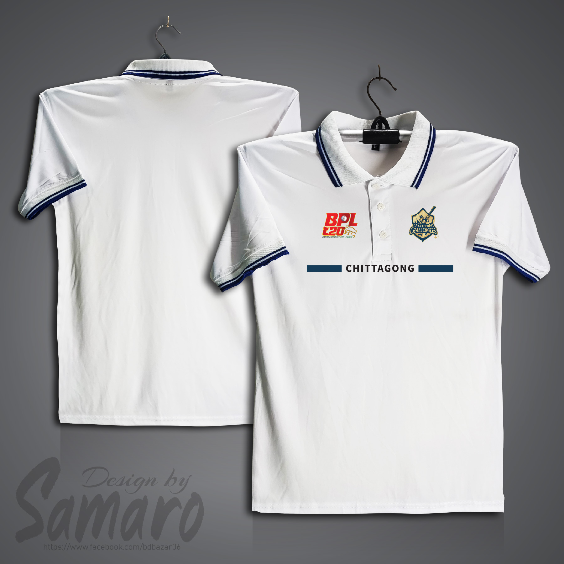 Picture of Chattogram Challengers Short Sleeve BPL Polo Cricket Jersey For Men - PP Micro BPL Polo Jersey - Chattogram Cricket Jersey