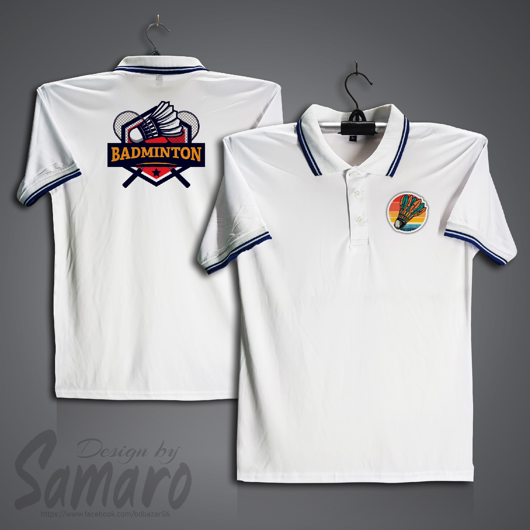 Picture of Badminton Short Sleeve Polo Jersey For Men - PP Micro Polo T Shirt For Men - Badminton Jersey