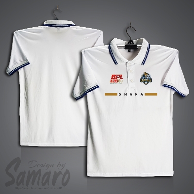 Picture of Dhaka Capitals Short Sleeve BPL Polo Cricket Jersey For Men - PP Micro BPL Polo Jersey - Dhaka Cricket Jersey