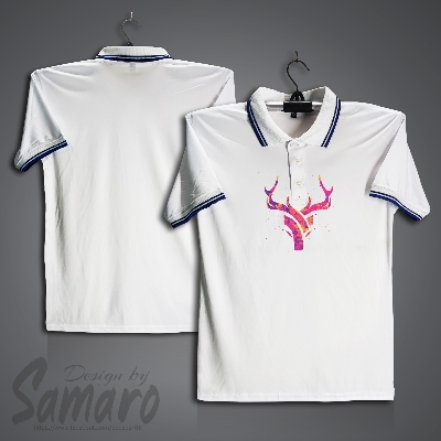 Picture of Abstract Deer Short Sleeve Polo Jersey For Men - PP Micro Polo T Shirt For Men - Deer Jersey