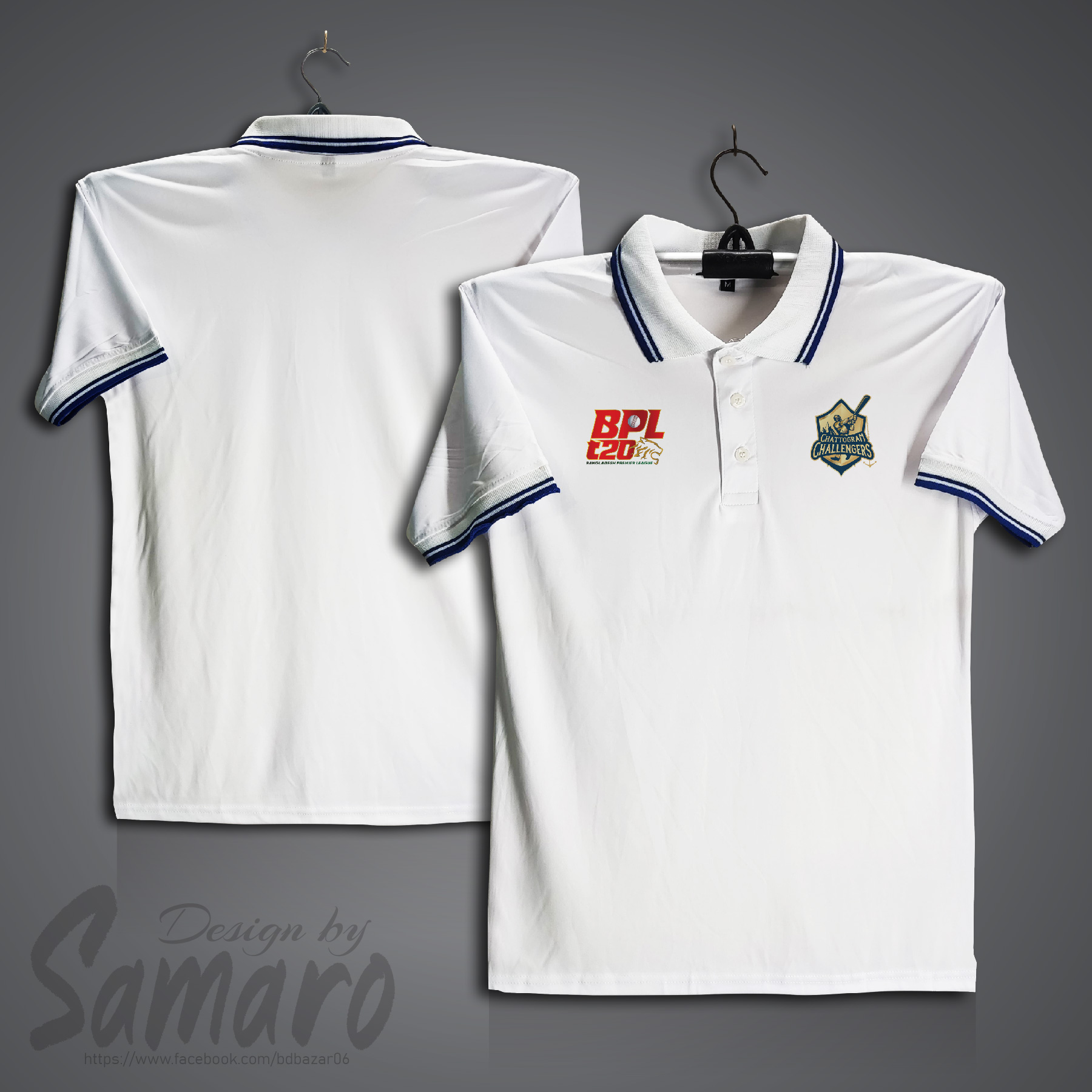 Picture of Chattogram Challengers Short Sleeve BPL Polo Cricket Jersey For Men - PP Micro BPL Polo Jersey - Chattogram Cricket Jersey