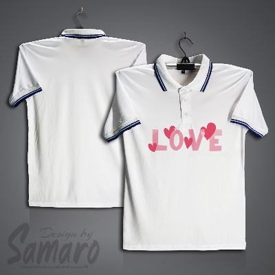 Picture of Love Short Sleeve Polo Jersey For Men - PP Micro Polo T Shirt For Men - Love Jersey