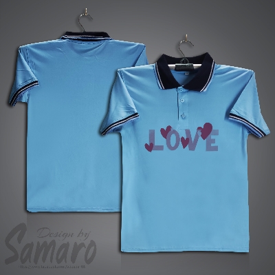 Picture of Love Short Sleeve Polo Jersey For Men - PP Micro Polo T Shirt For Men - Love Jersey
