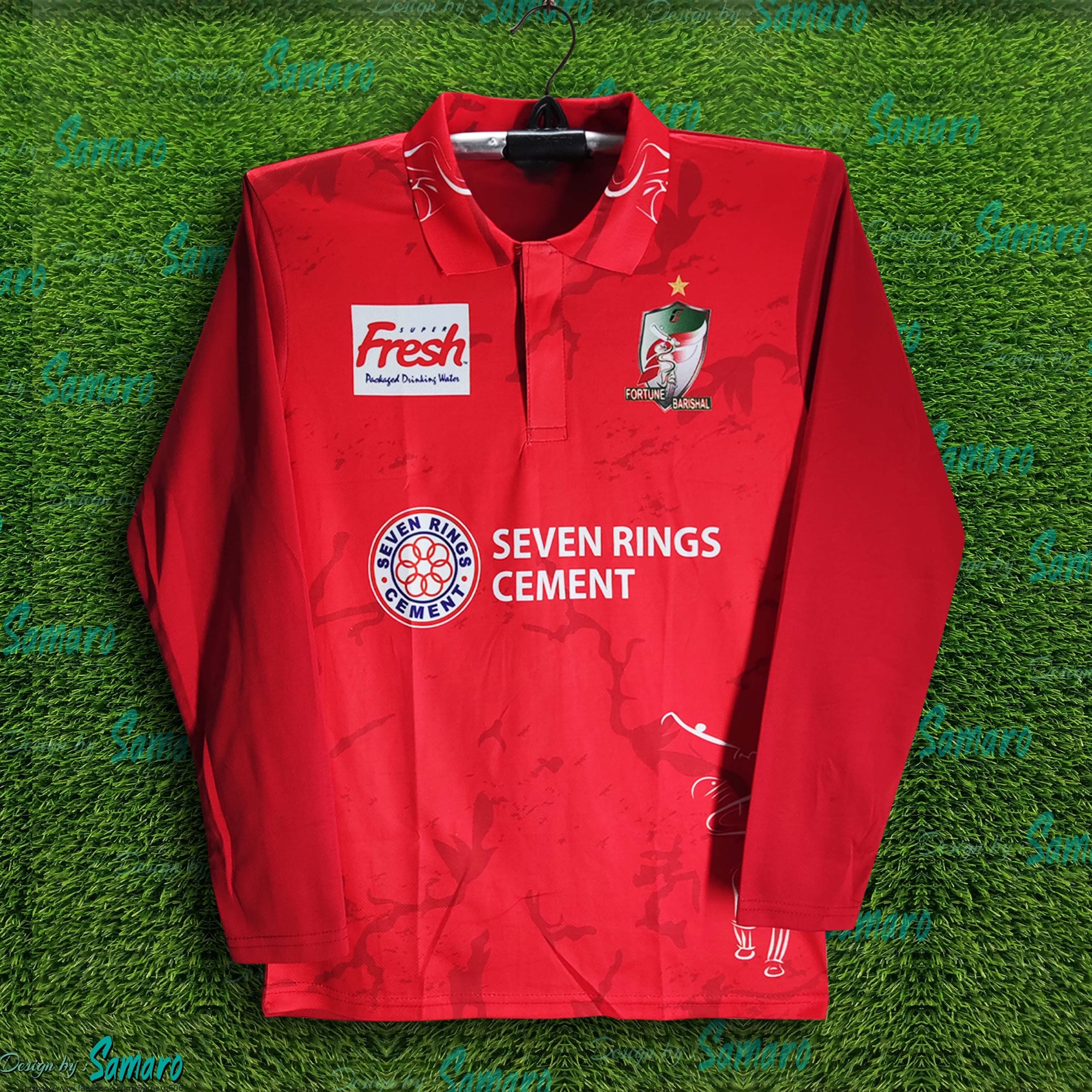 Picture of Fortune Barisal BPL Full Sleeve Polo Cricket Jersey For Man - BPL Long Sleeve T Shier - Barishal Jersey 2025/26