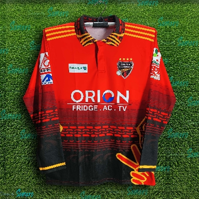 Picture of Comilla Victorians Full Sleeve Polo Cricket Jersey For Man - BPL Polo Jersey - Comilla BPL Jersey 2024-2025
