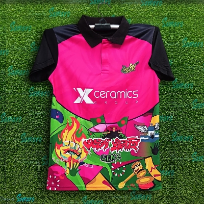 Picture of Sylhet Strikers Short Sleeve Polo BPL Jersey For Man - BPL Short Sleeve Cricket T Shirt - Sylhet  Jersey 2025