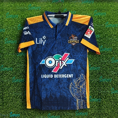 Picture of Dhaka Capaitals Premium Short Sleeve Polo Cricket Jersey For Men - BPL Half Sleeve T Shirt - Dhaka Jersey 2025/26