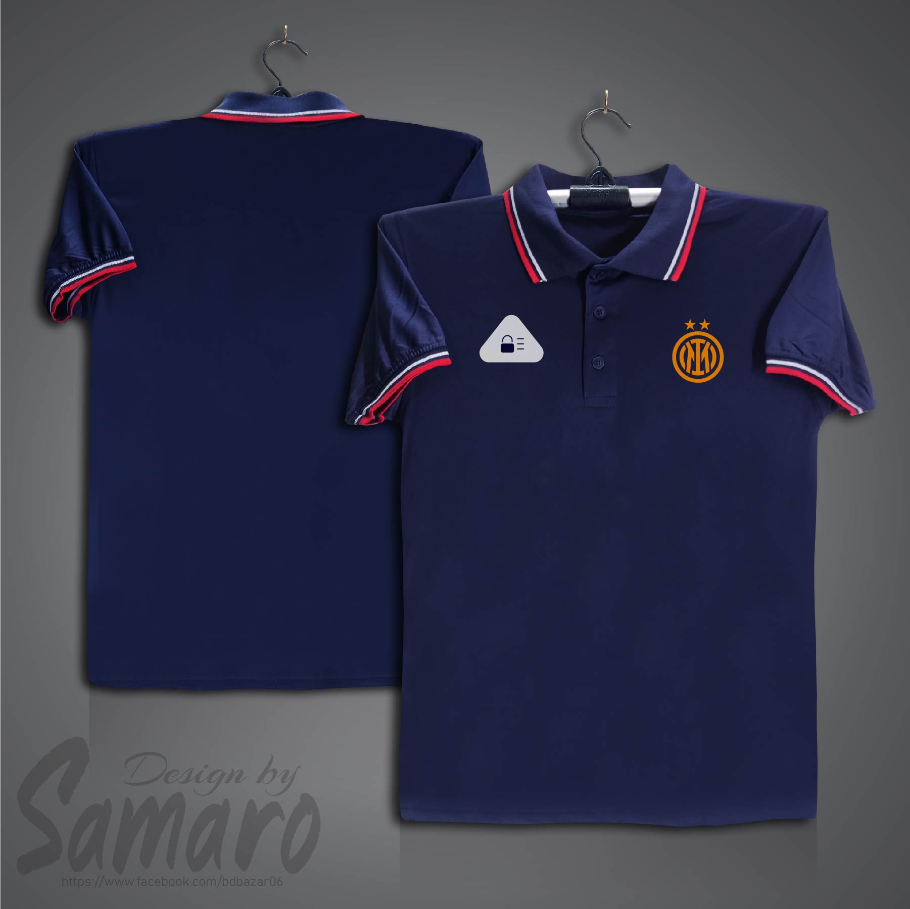 Picture of Inter Milan Short Sleeve Polo Football Jersey For Men - PP Micro Collar Polo Jersey - Inter Milan Jersey