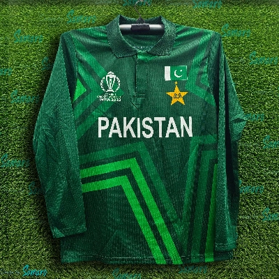 Picture of Pakistan World Cup Jersey - Full Sleeve Polo Jersey For Men - Pakistan Cricket Jersey 2024-25