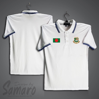 Picture of Bangladesh Short Sleeve Polo Cricket Jersey For Men - PP Micro Collar Polo Jersey - Bangladesh Cricket Jersey
