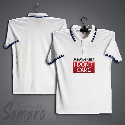 Picture of Breaking News Short Sleeve Polo Jersey For Men - PP Micro Polo T Shirt For Men - I Don't Care Jersey