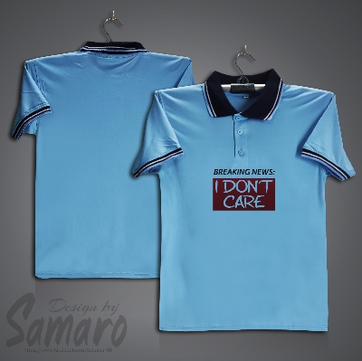 Picture of Breaking News Short Sleeve Polo Jersey For Men - PP Micro Polo T Shirt For Men - I Don't Care Jersey