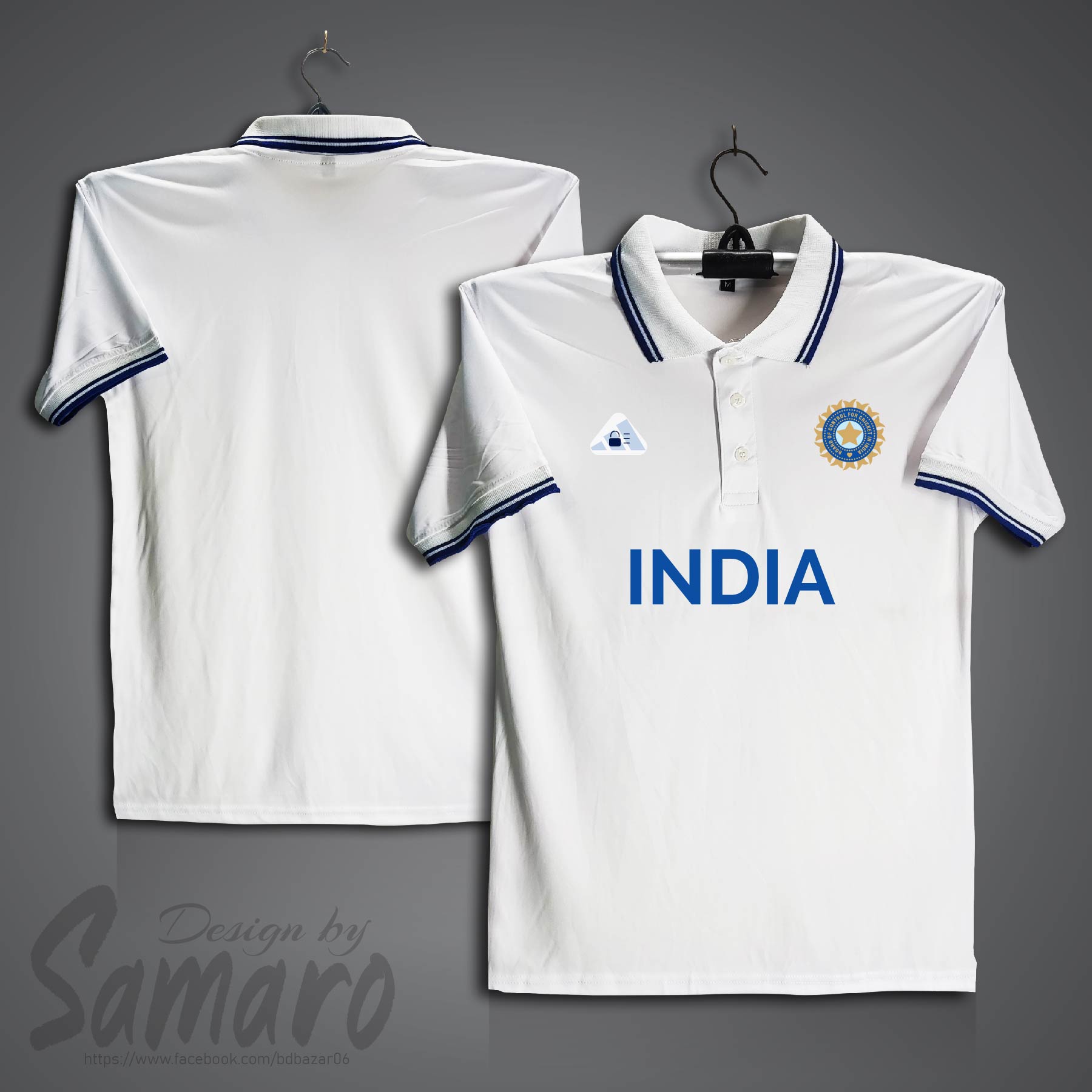 Picture of India Short Sleeve Polo IPL Cricket Jersey For Men - PP Micro Collar Polo Jersey - India Cricket Jersey