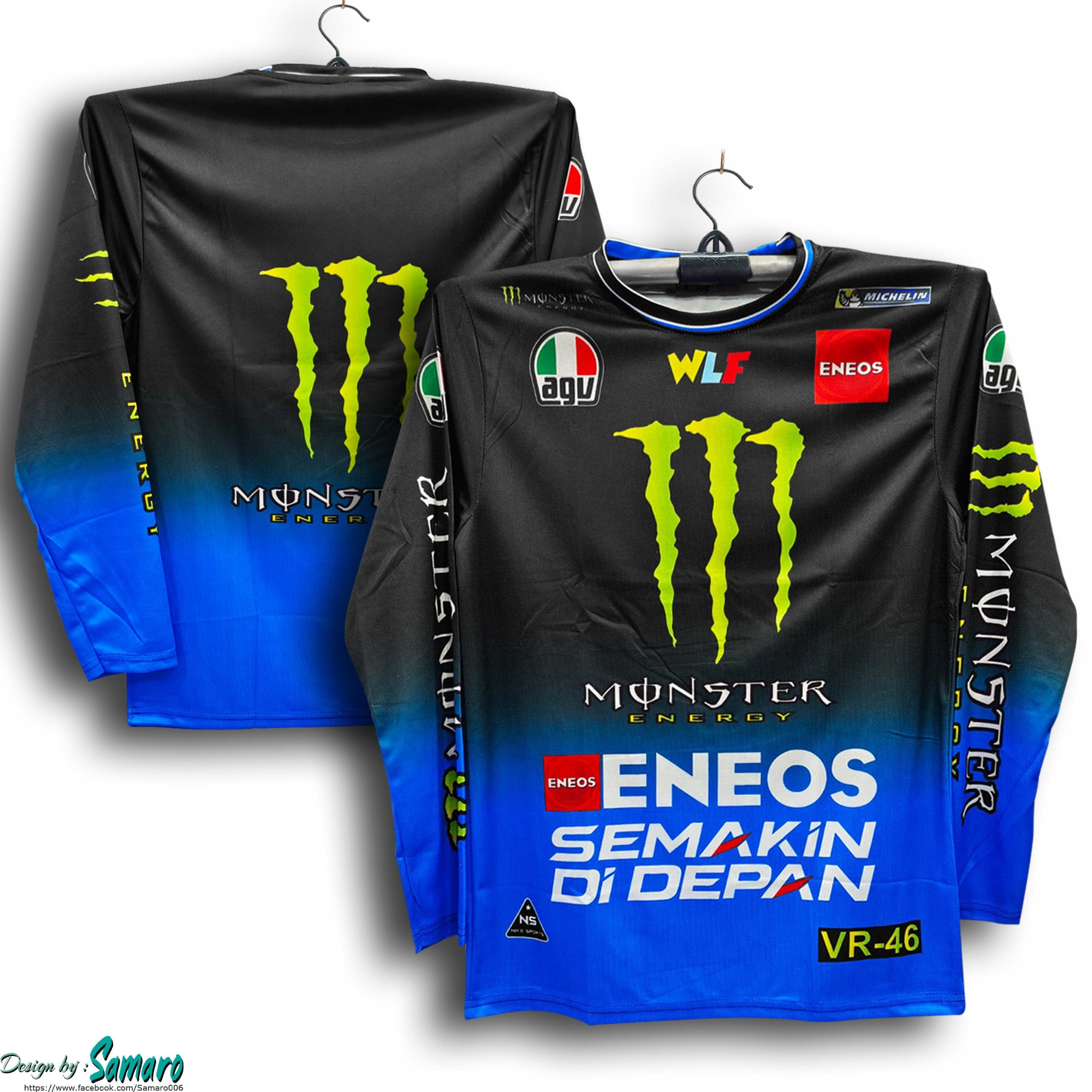 Picture of Monster Full Sleeve Bike Jersey For Men - Monster Premium Jersey - Monster Jersey