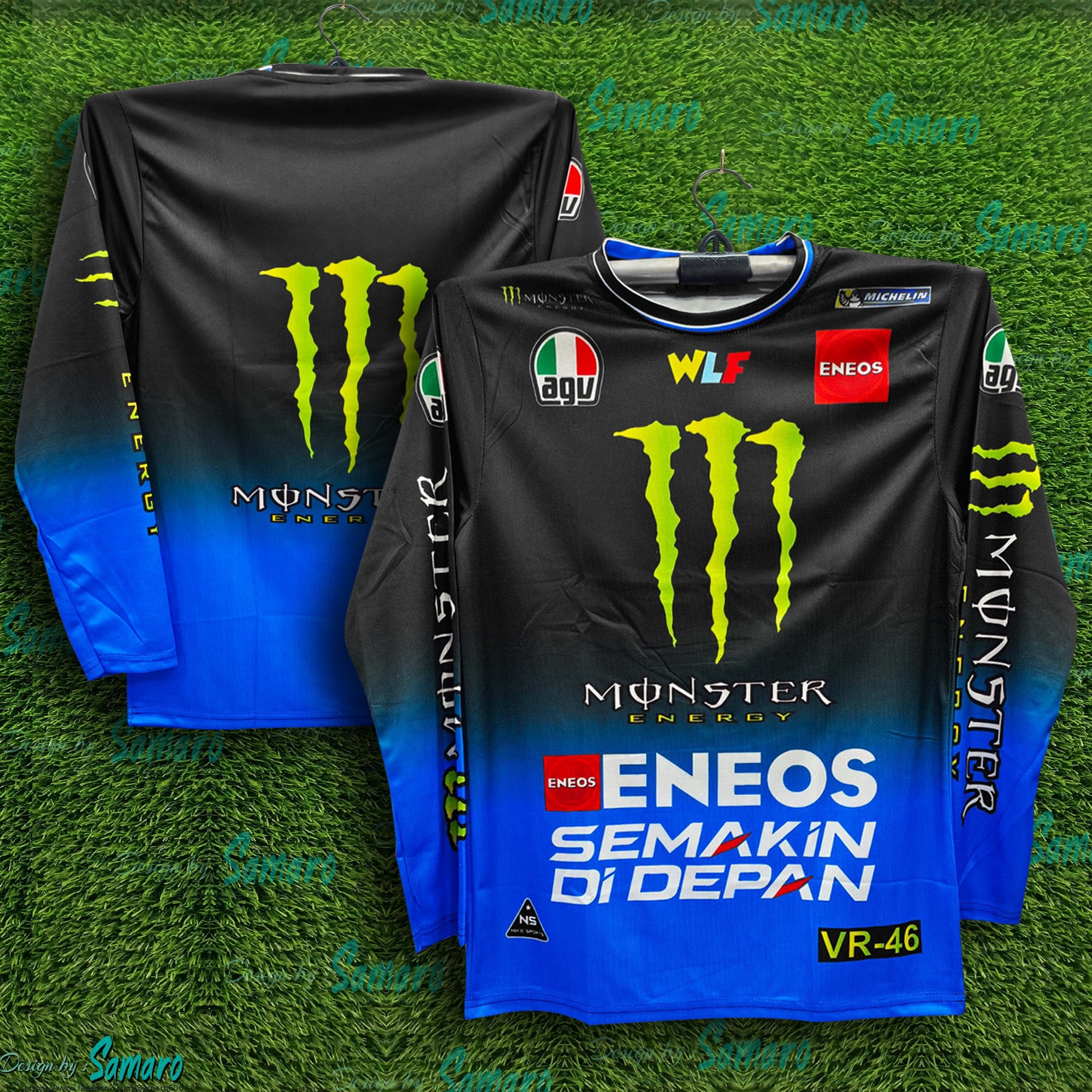 Picture of Monster Full Sleeve Bike Jersey For Men - Monster Premium Jersey - Monster Jersey