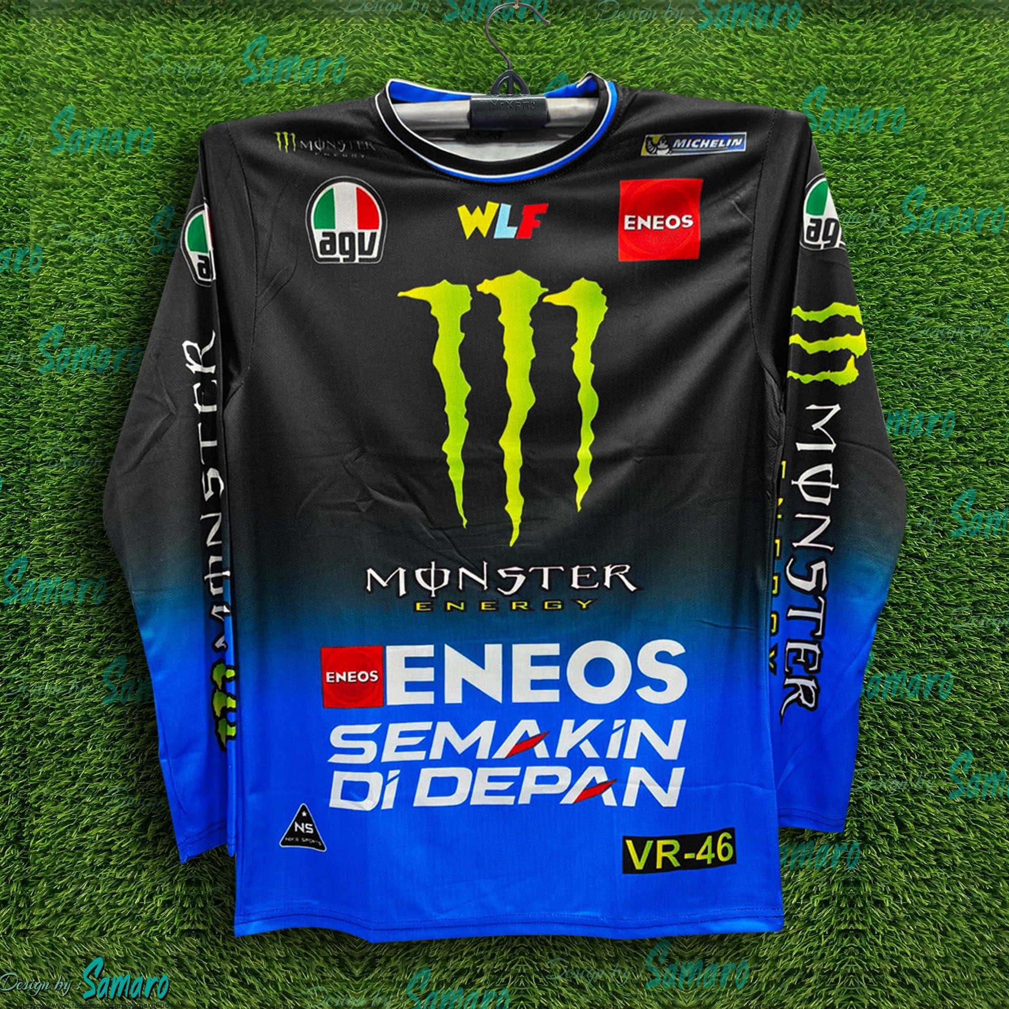 Picture of Monster Full Sleeve Bike Jersey For Men - Monster Premium Jersey - Monster Jersey