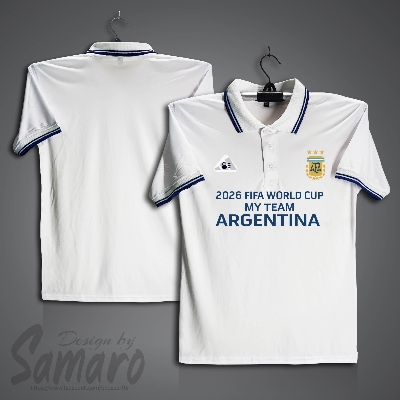 Picture of Argentina 2026 Fifa World Cup Jersey For Men - PP Micro Collar Polo Jersey For Men - Argentina Jersey