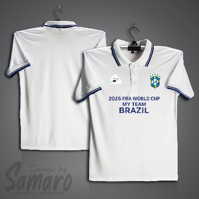 Picture of Brazil 2026 Fifa World Cup Jersey For Men - PP Micro Collar Polo Jersey For Men - Brazil Jersey