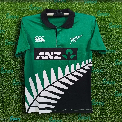 Picture of New Zealand Short Sleeve Collar Jersey For Men - Polo Cricket Jersey - New Zealand Jersey 2024/2025
