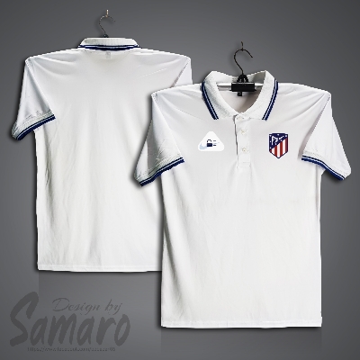 Picture of Atletico Madrid Short Sleeve Polo Football Jersey For Men - PP Micro Polo t shirt - Atletico Madrid Jersey