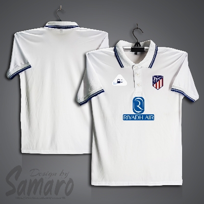 Picture of Atletico Madrid Short Sleeve Polo Football Jersey For Men - PP Micro Polo t shirt - Atletico Madrid Jersey
