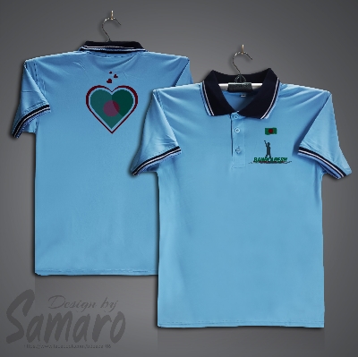 Picture of I Love Bangladesh Short Sleeve Polo Jersey For Men - PP Micro Polo T Shirt For Men - Bangladesh Jersey