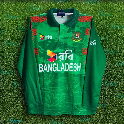 Picture of Bangladesh ODI Jersey For Men - Long Sleeve Polo Jersey For Men - Bangladesh Cricket Jersey 2025/26
