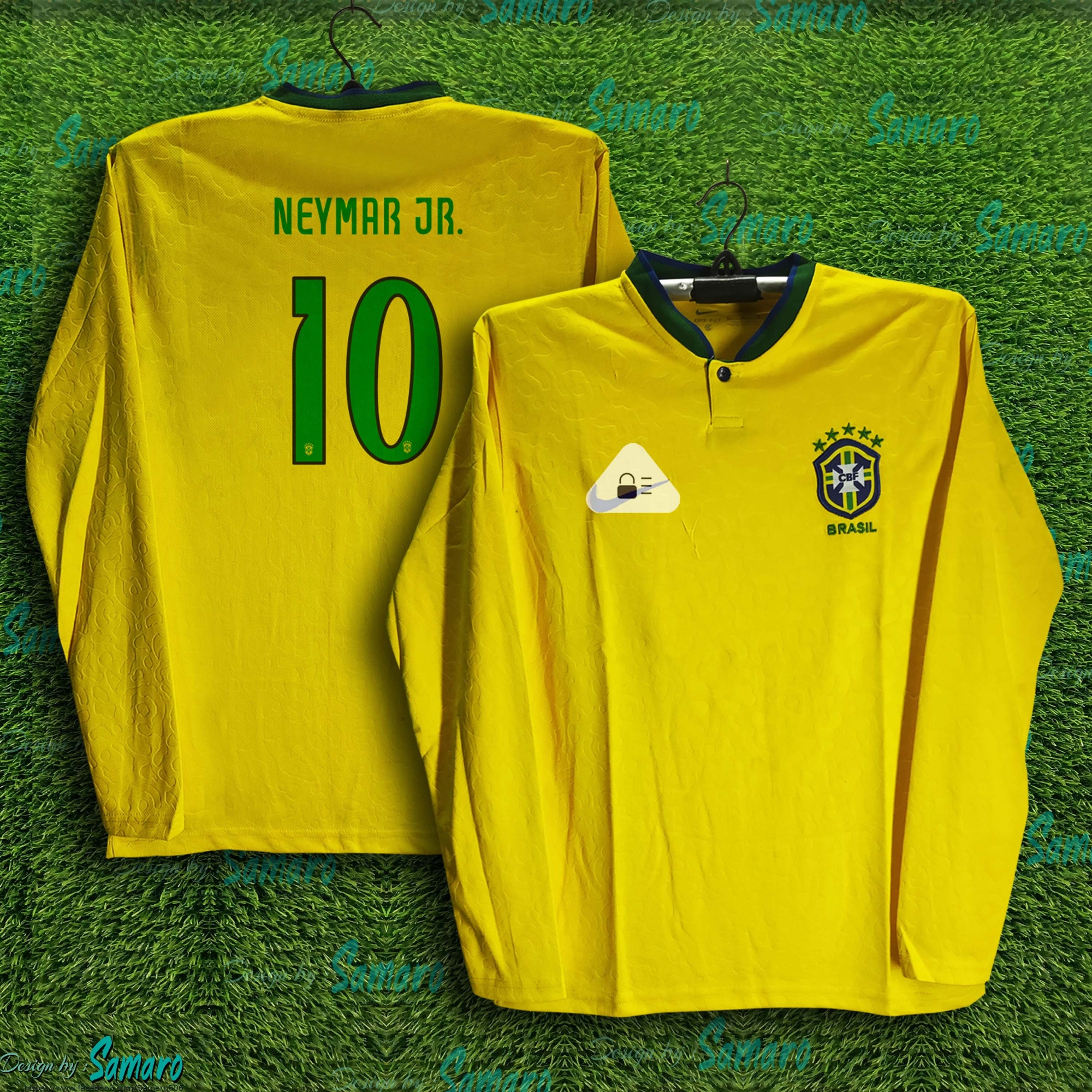 Picture of Brazil Full Sleeve Thai Premium Football Jersey For Men - Neymar Jr. 10 Jersey - Brazil Jersey 2025/26