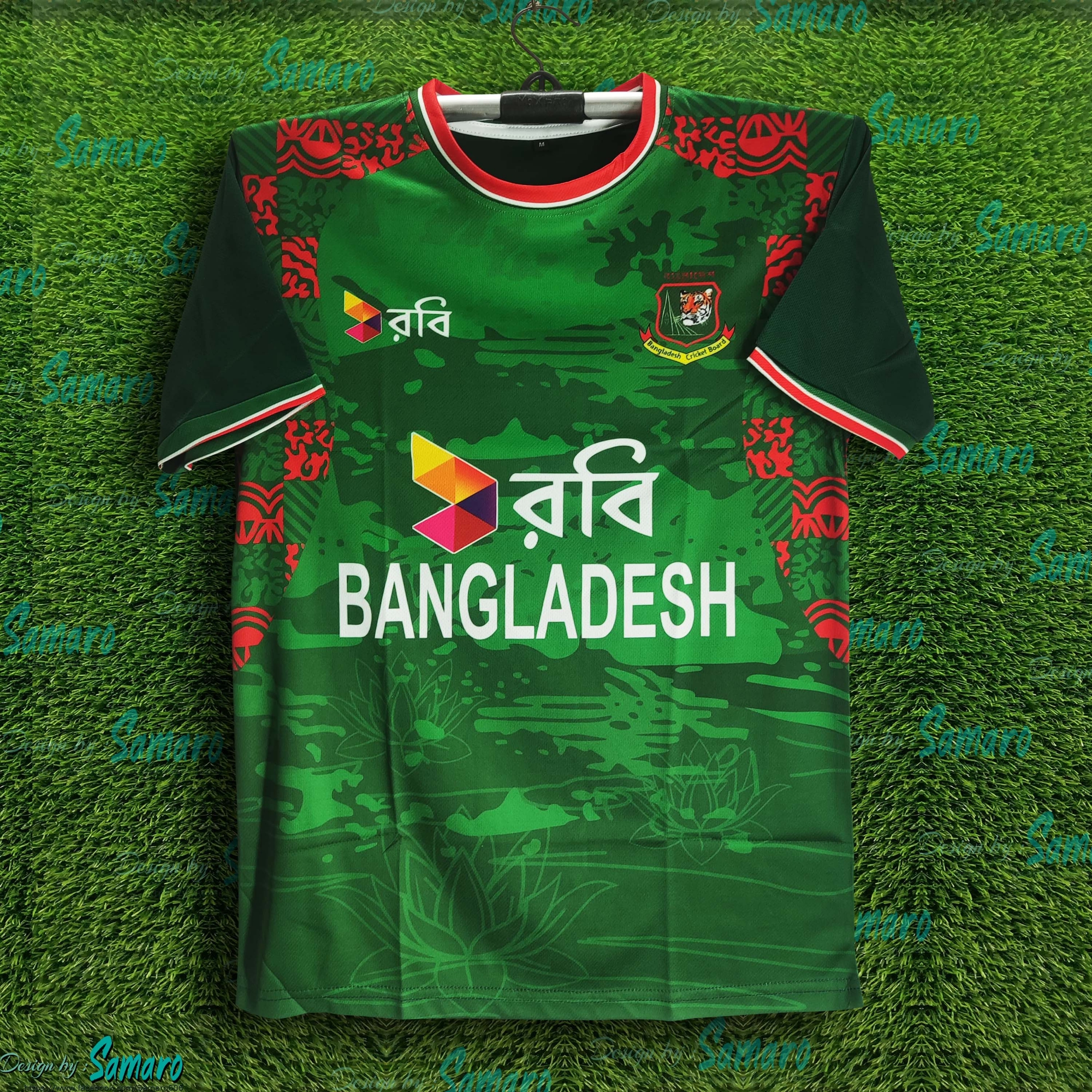 Picture of Bangladesh Short Sleeve Cricket Jersey For Men - Robi Cricket Jersey - Bangladesh Cricket Jersey 2024-2025