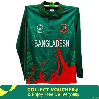 Picture of Bangladesh World Cup Jersey - Bangladesh Full Sleeve Polo Jersey For Men - Bangladesh Cricket Jersey 2025/26