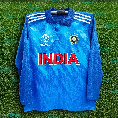 Picture of India World Cup Jersey - Full Sleeve Polo Jersey For Men - India Cricket Jersey 2024-25
