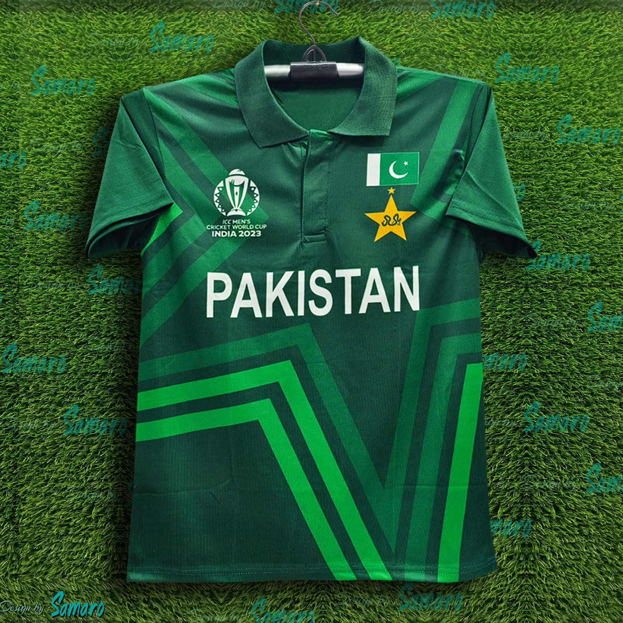 Picture of Pakistan World Cup Jersey - Short Sleeve Polo Jersey For Men - Pakistan Cricket Jersey 2025-26