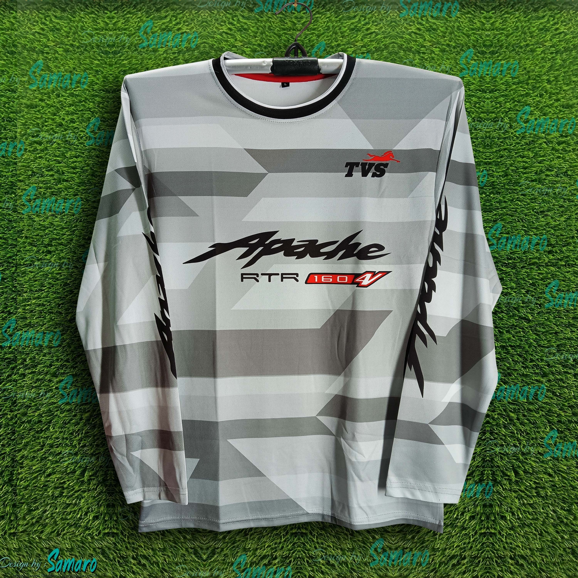 Picture of TVS Apache Full Sleeve Bike Jersey For Man - TVS T Shirt For Man - TVS Bike Jersey