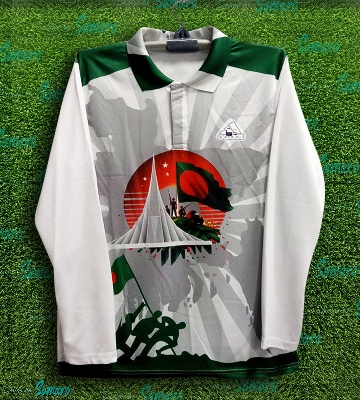 Picture of B-d Full Sleeve Polo Football Jersey for Man - Banglades Fan Jersey 2024-25