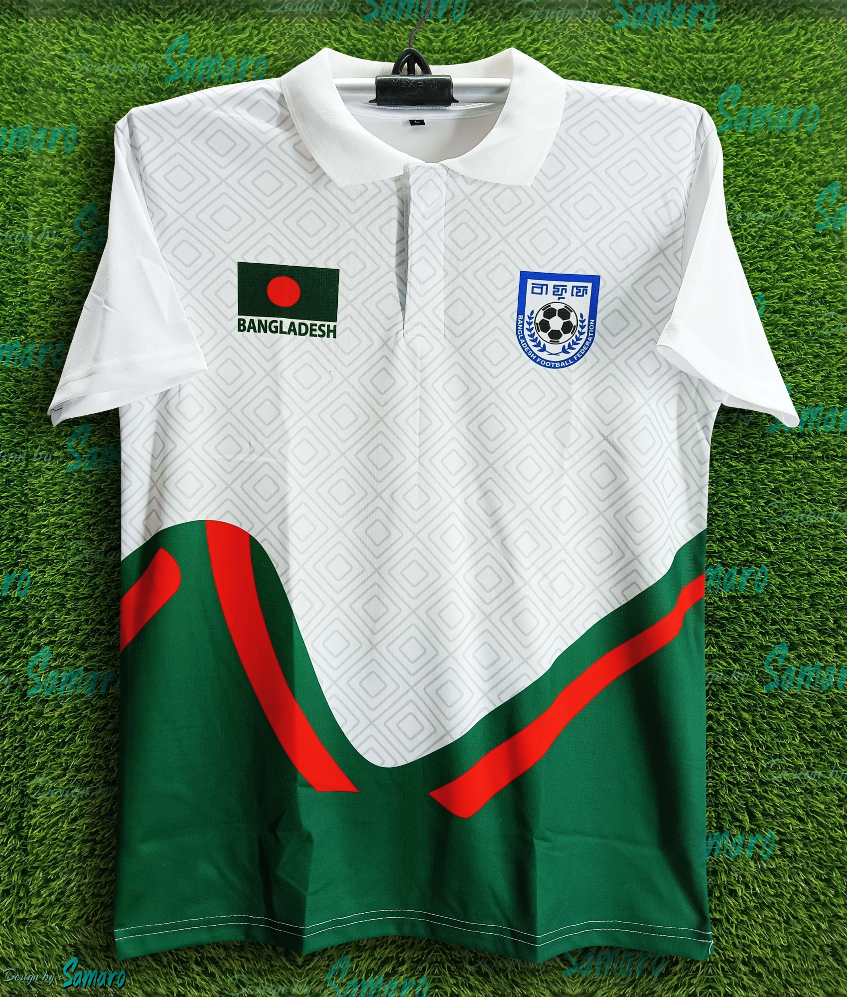 Picture of B-d Short Sleeve Collar Football Jersey for Man - Half Sleeve Polo - Bangladesh Fan Jersey