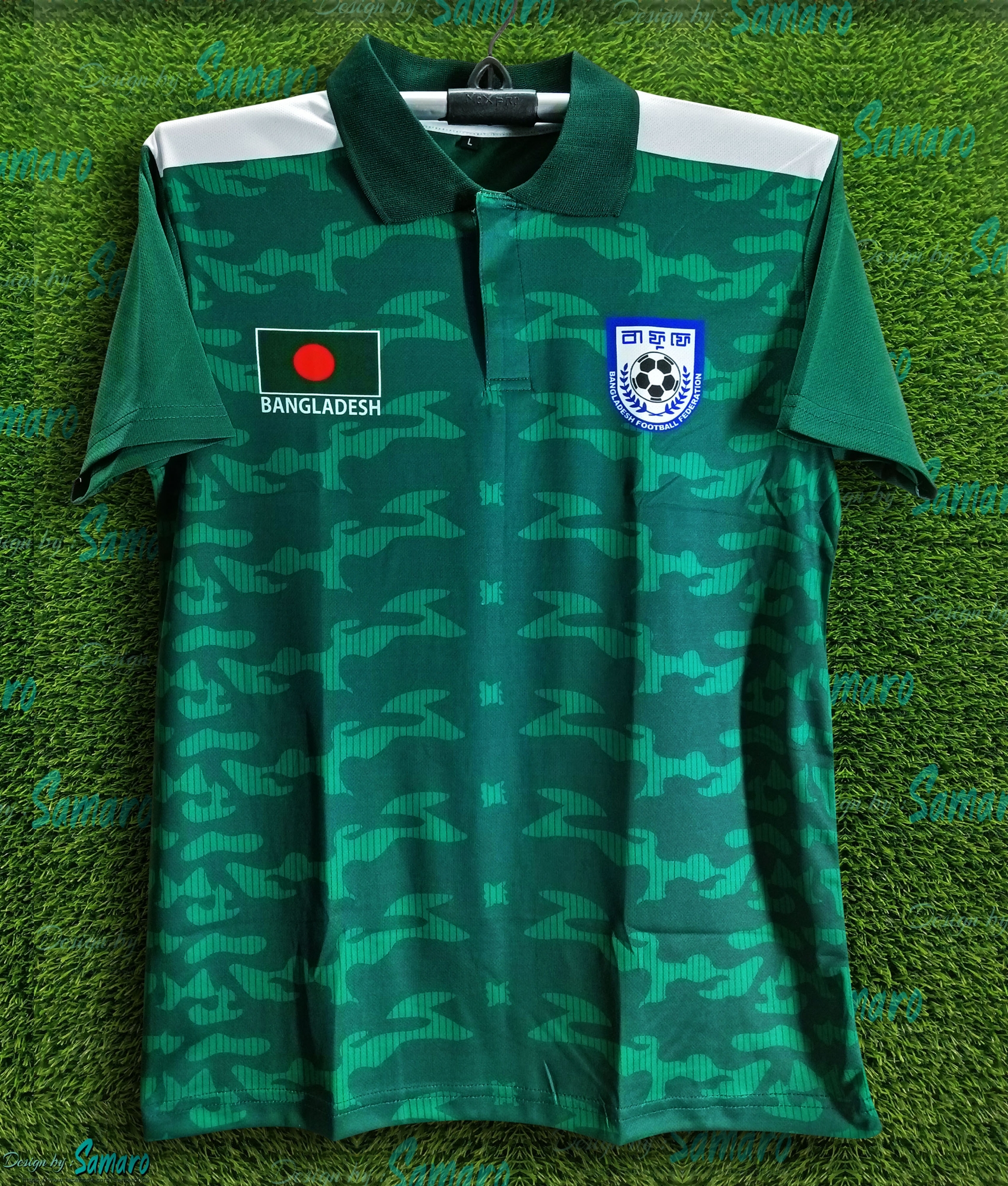 Picture of B-d Short Sleeve Polo Football Jersey for Man - Half Sleeve Polo - Banglades Fan Jersey